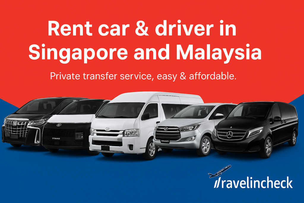 Sopir Travelincheck menjemput tamu di Bandara Changi