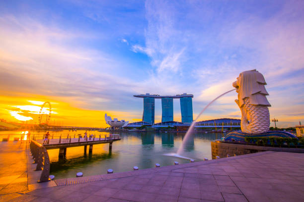 Merlion Park sunsise