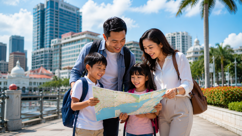 keluarga Indonesia menyusun itinerary wisata Johor Bahru