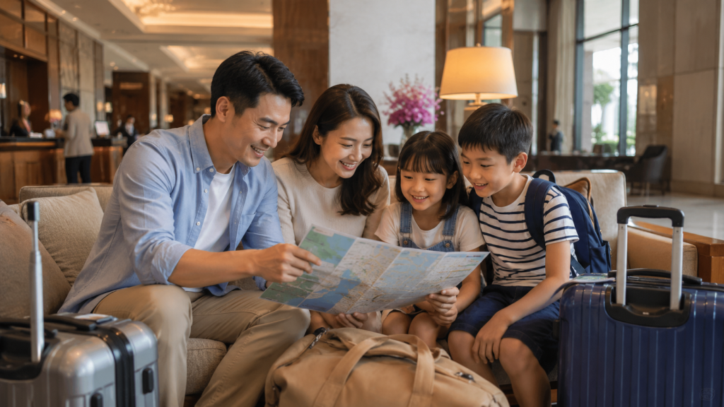 Keluarga Indonesia menyusun itinerary Johor Bahru Legoland Singapore.