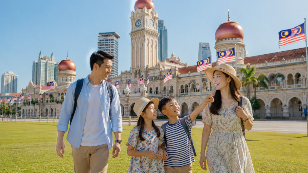 Keluarga mengenal suasana Malaysia Day di Kuala Lumpur