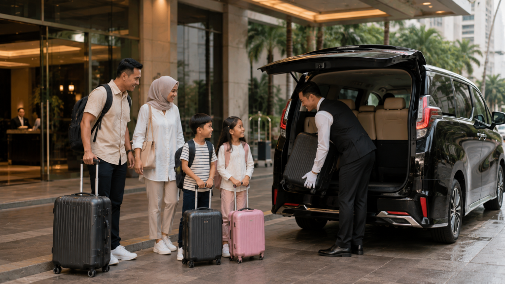 Rental mobil dengan sopir untuk keluarga di Singapore