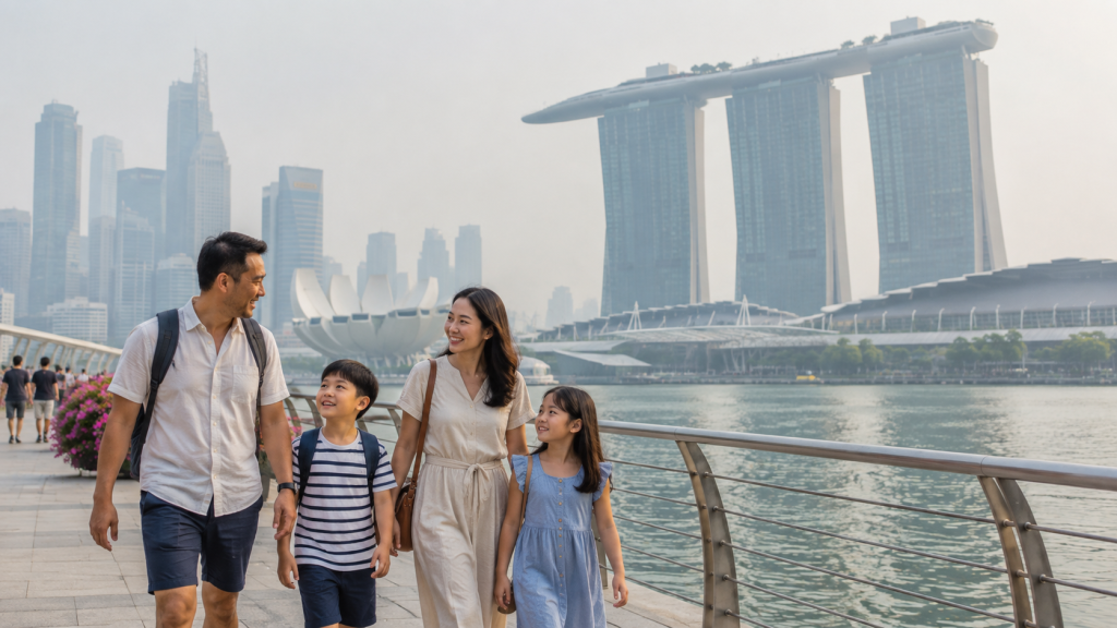 keluarga Indonesia liburan ke Singapore saat kabut asap
