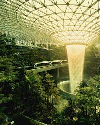 Jewel Changi Rain Vortex — Sunrise Indoor Feeling