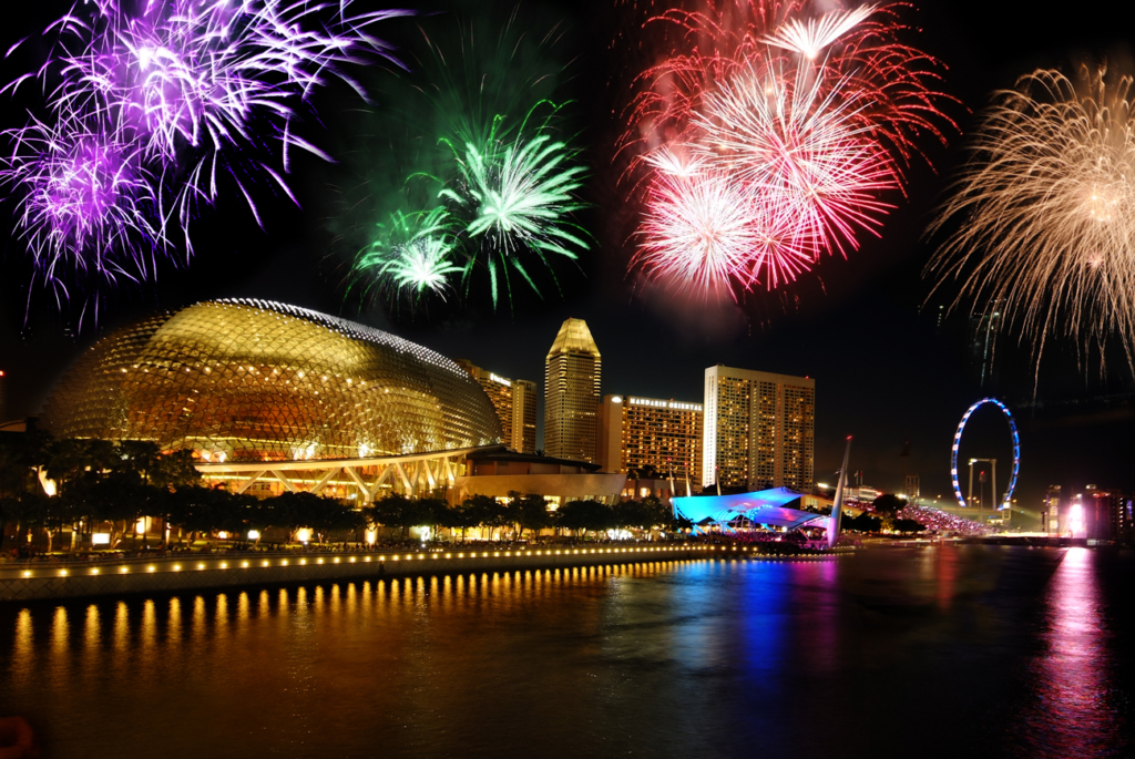 Esplanade Bridge fireworks