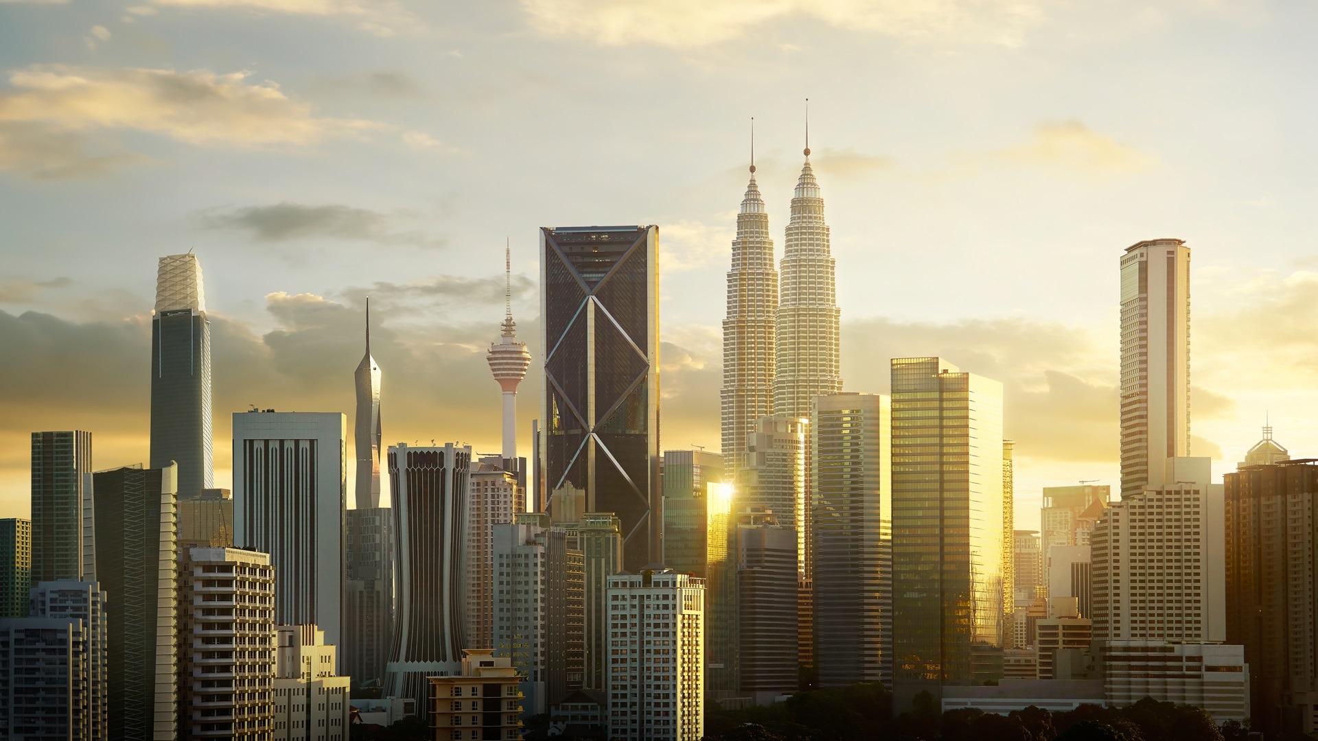 Serene,View,Of,A,Kuala,Lumpur,City,Skyline,Bathed,In