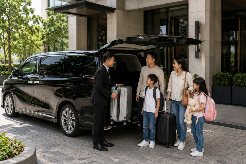 Charter mobil dengan sopir untuk keluarga di Singapore
