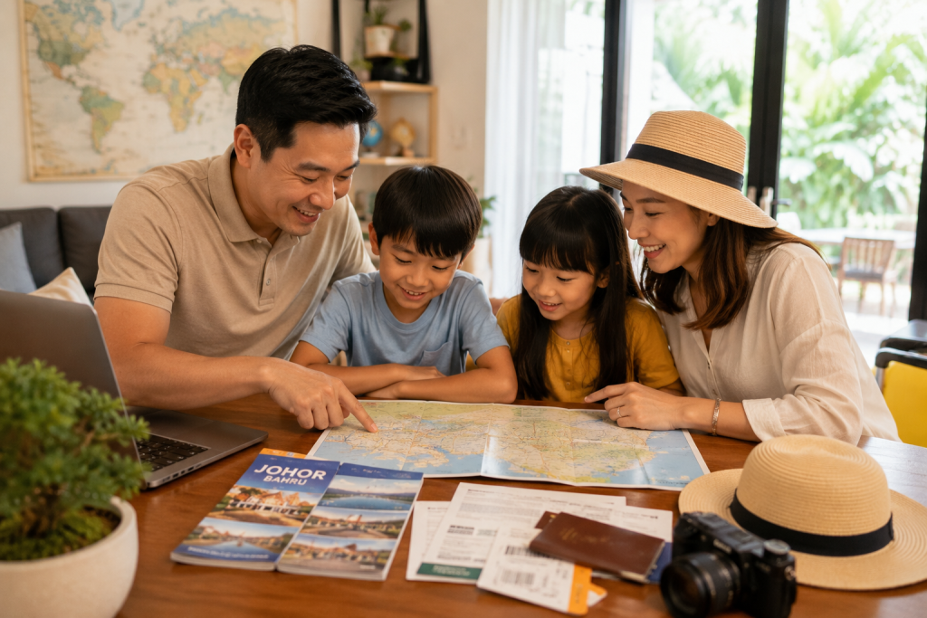Perencanaan itinerary Family Escape ke Johor Bahru