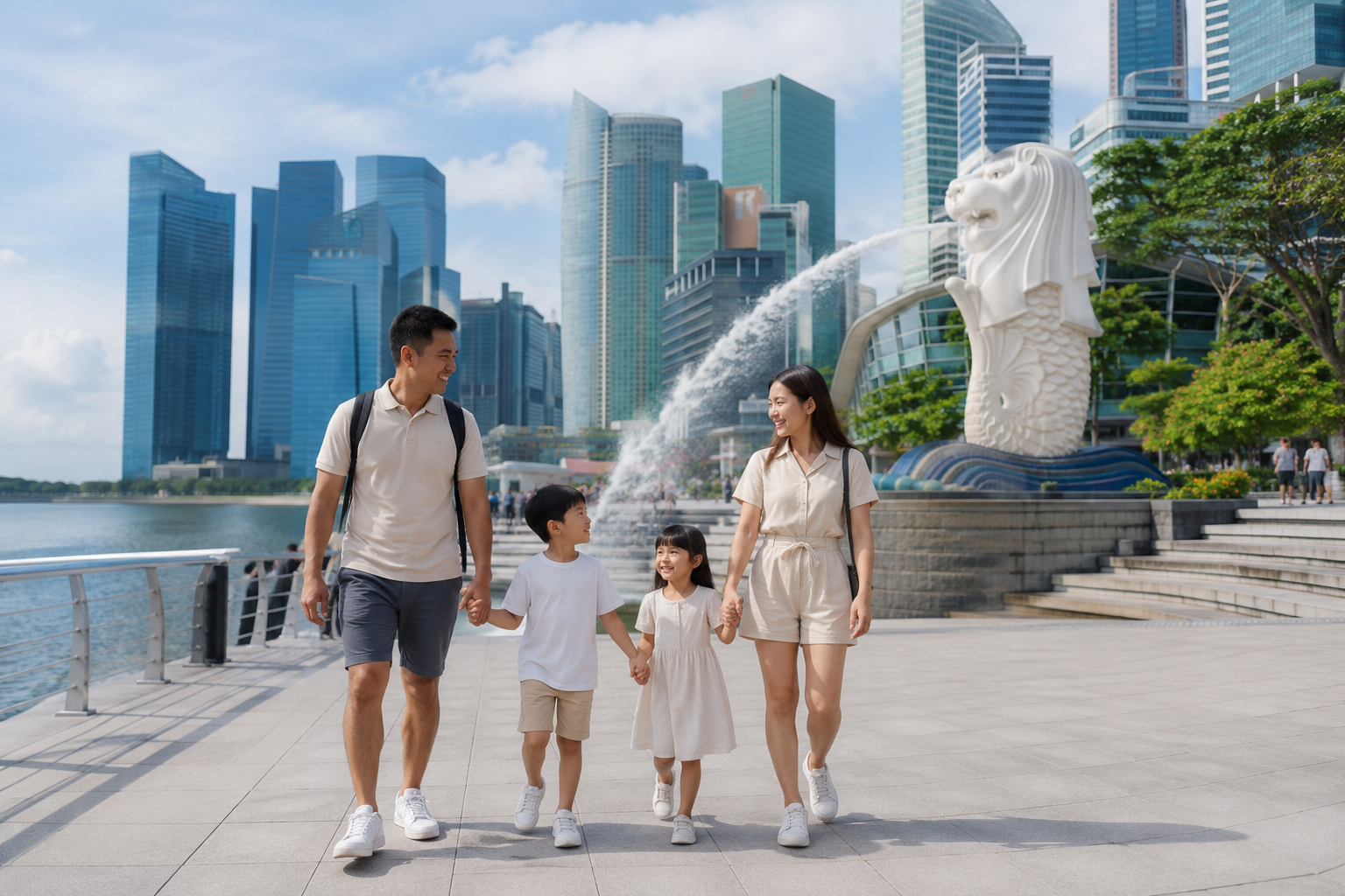Keluarga Indonesia menikmati liburan di Singapore dengan itinerary yang efisien tanpa menambah budget.