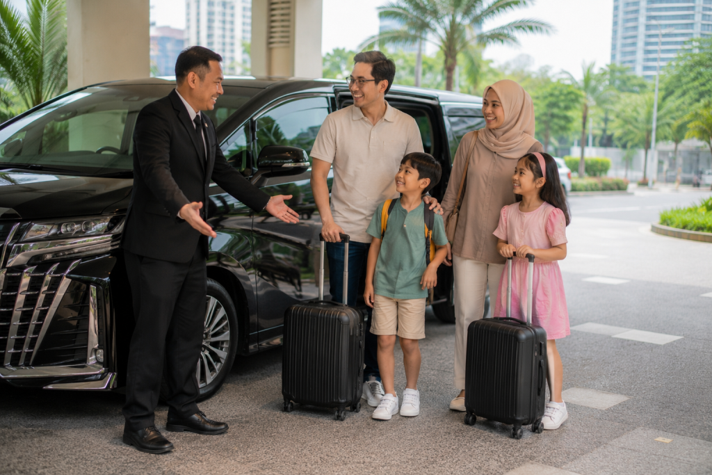 Private charter Johor Bahru untuk wisata kuliner keluarga.