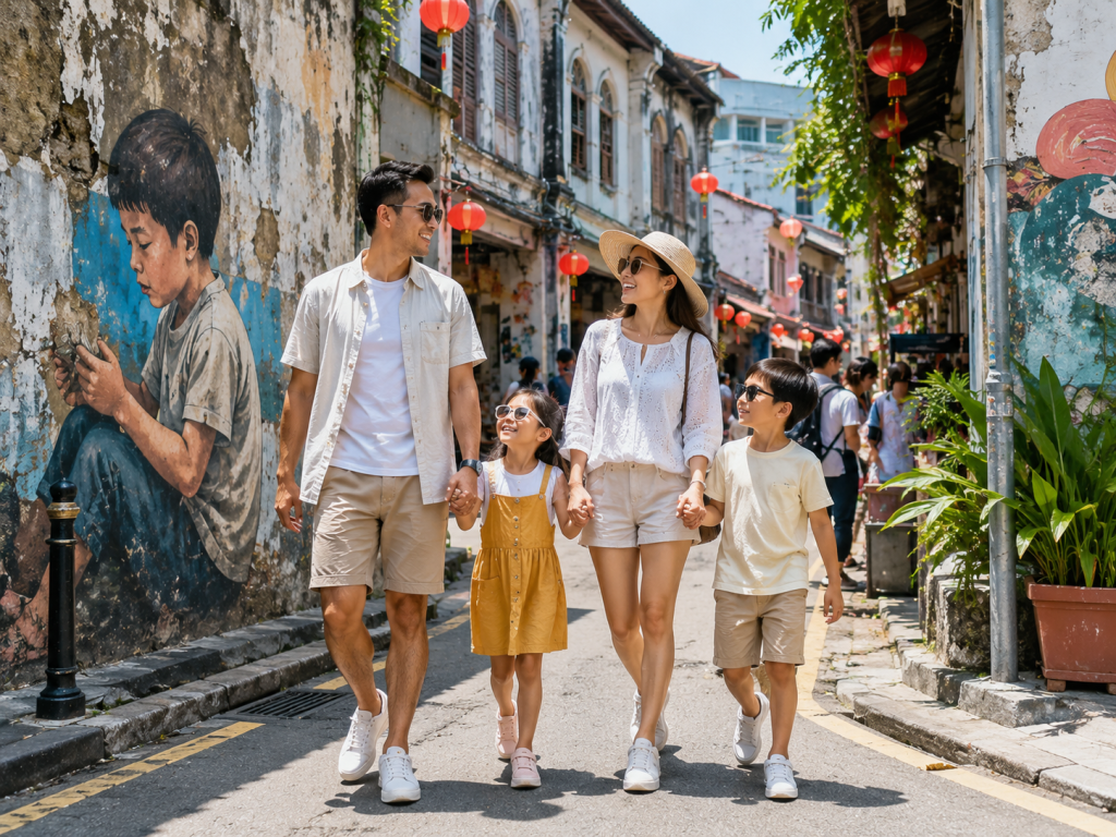 Liburan keluarga di George Town Penang