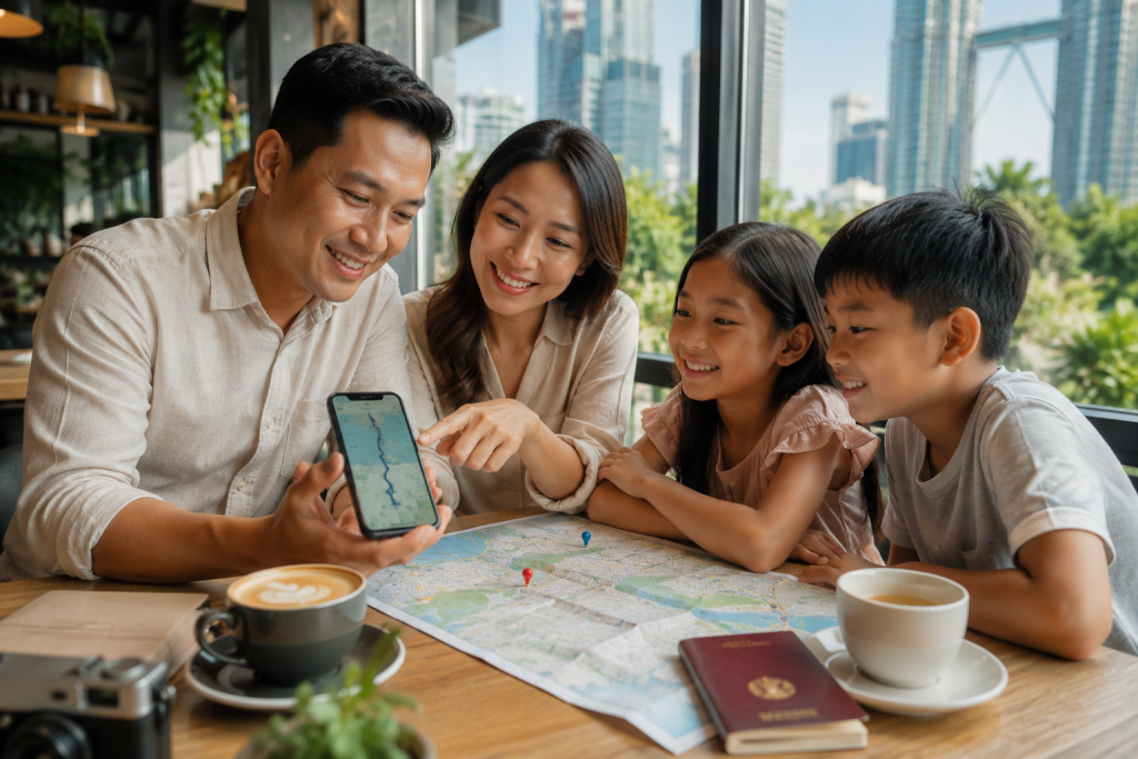 Menyusun itinerary liburan Malaysia bersama keluarga.