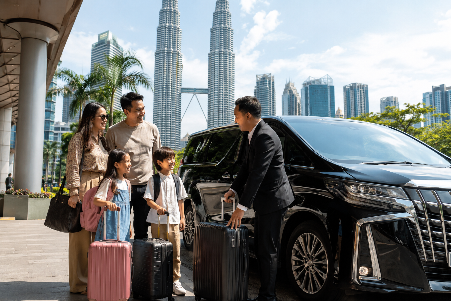 Private Car Charter Malaysia untuk keluarga Indonesia dengan Toyota Alphard di Kuala Lumpur