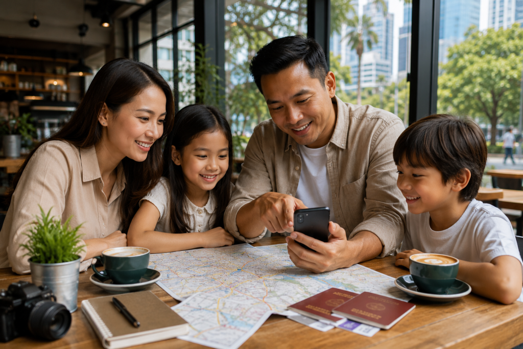 Keluarga Indonesia merencanakan Private Car Charter Malaysia