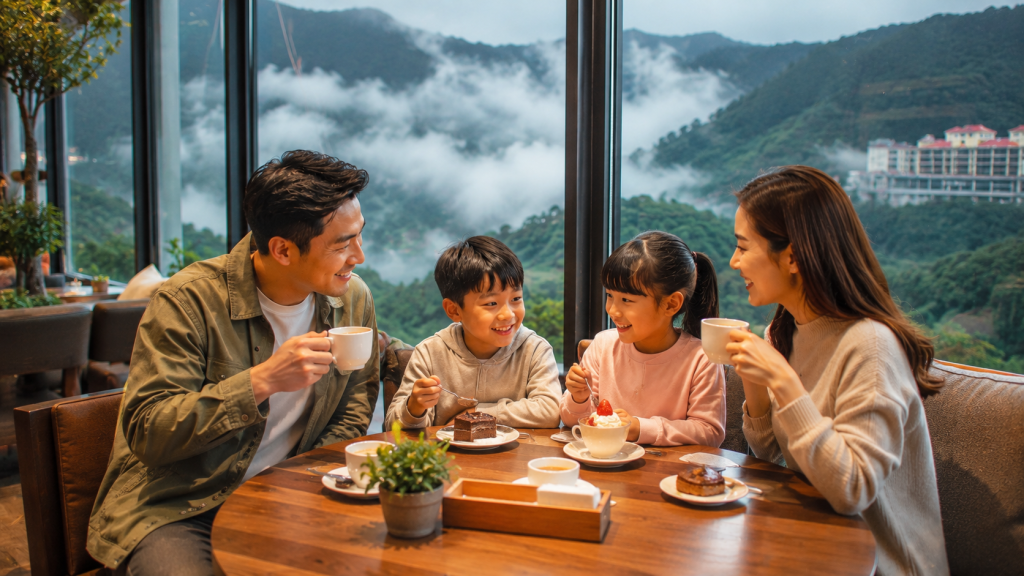 Cafe dengan pemandangan pegunungan di Genting Highlands