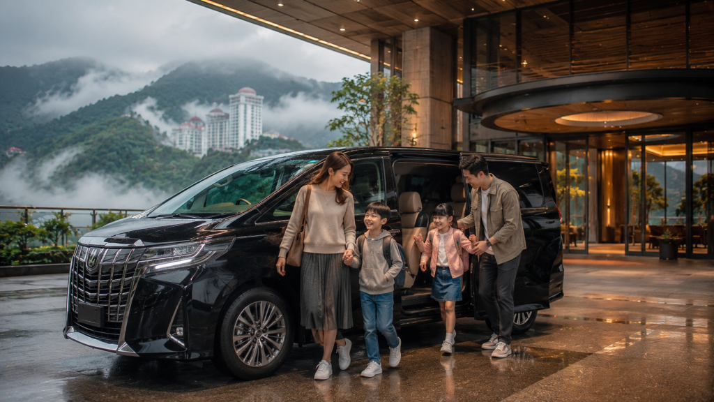 Private charter keluarga menuju Genting Highlands