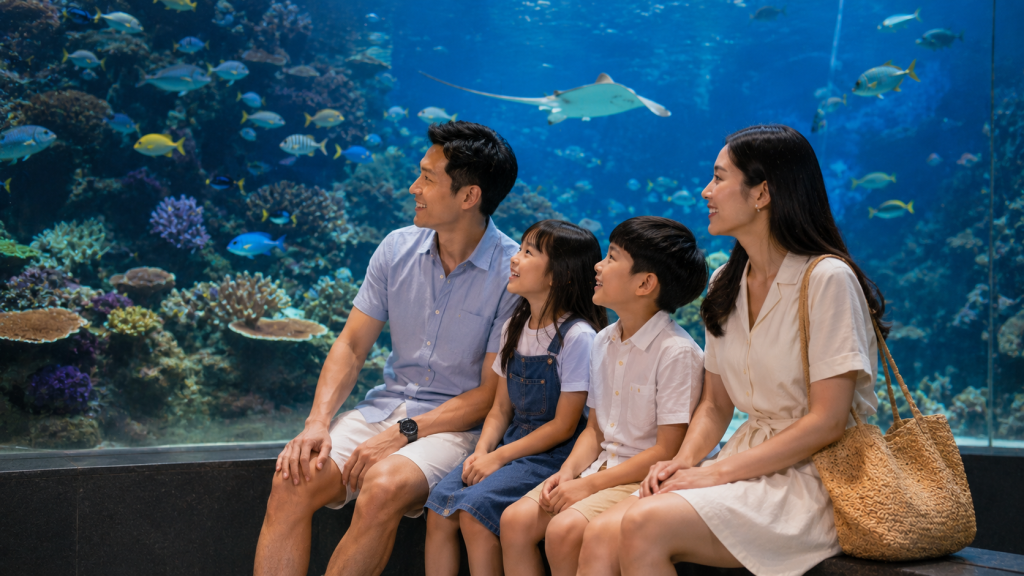 Liburan keluarga Indonesia di Singapore Oceanarium bersama anak-anak