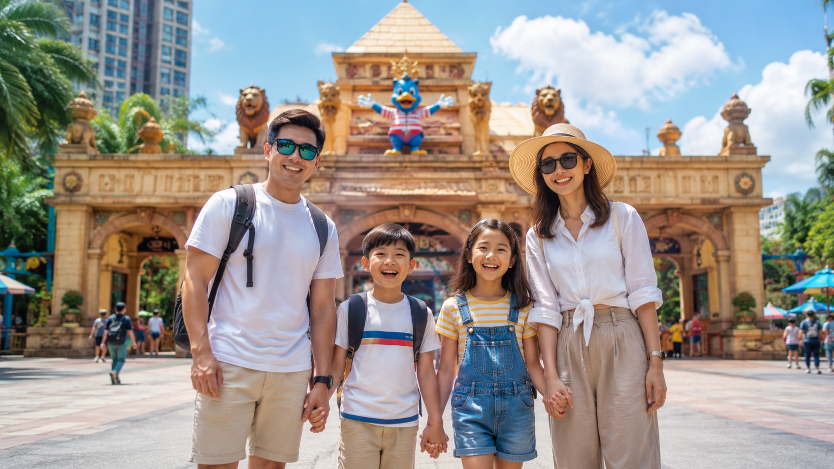 Keluarga Indonesia berlibur di Sunway Lagoon Malaysia