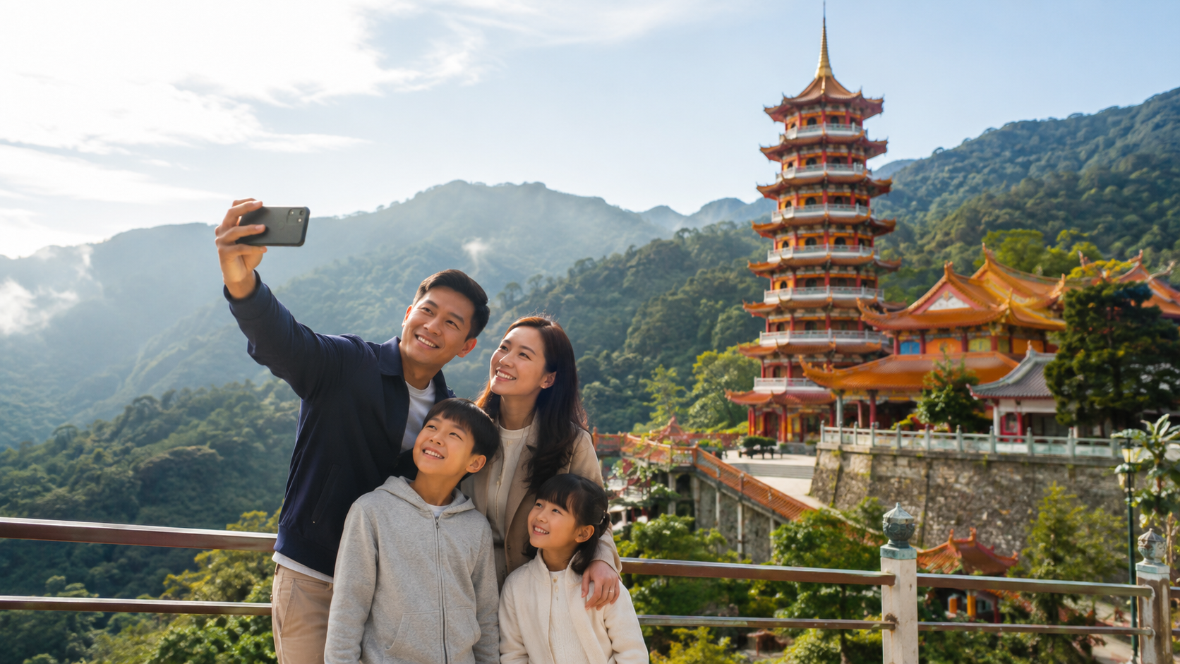 Tempat foto terbaik di Genting Highlands bersama keluarga Indonesia di Chin Swee Temple