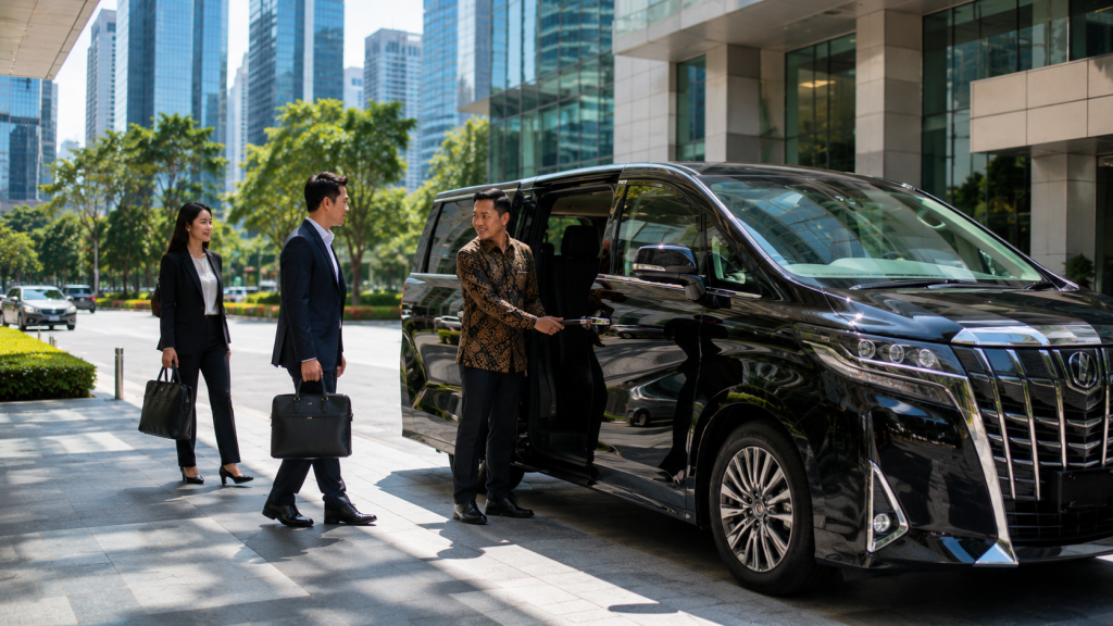 Toyota Alphard private charter Transportasi untuk perjalanan bisnis di Singapore