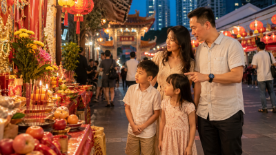 Keluarga Indonesia menikmati suasana Hungry Ghost Festival di Chinatown Singapore sambil menghormati tradisi masyarakat Tionghoa.