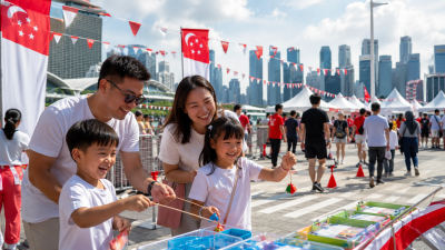 Keluarga Indonesia menikmati Majulah Fiesta 2026 Singapore saat perayaan National Day.