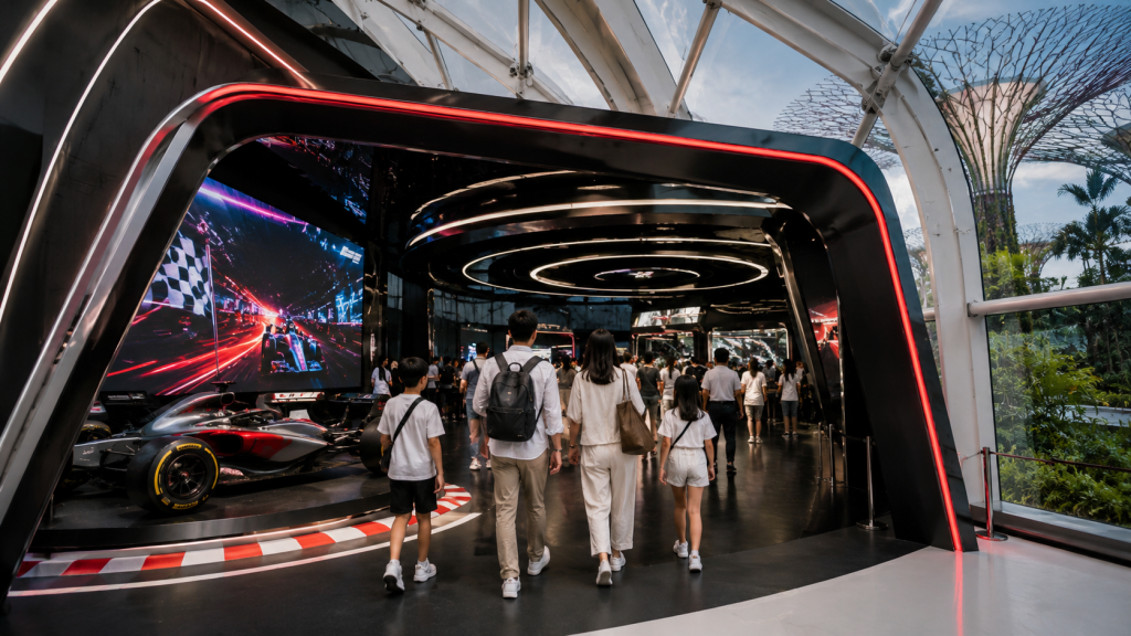 Pintu masuk Formula 1 Exhibition Singapore 2026