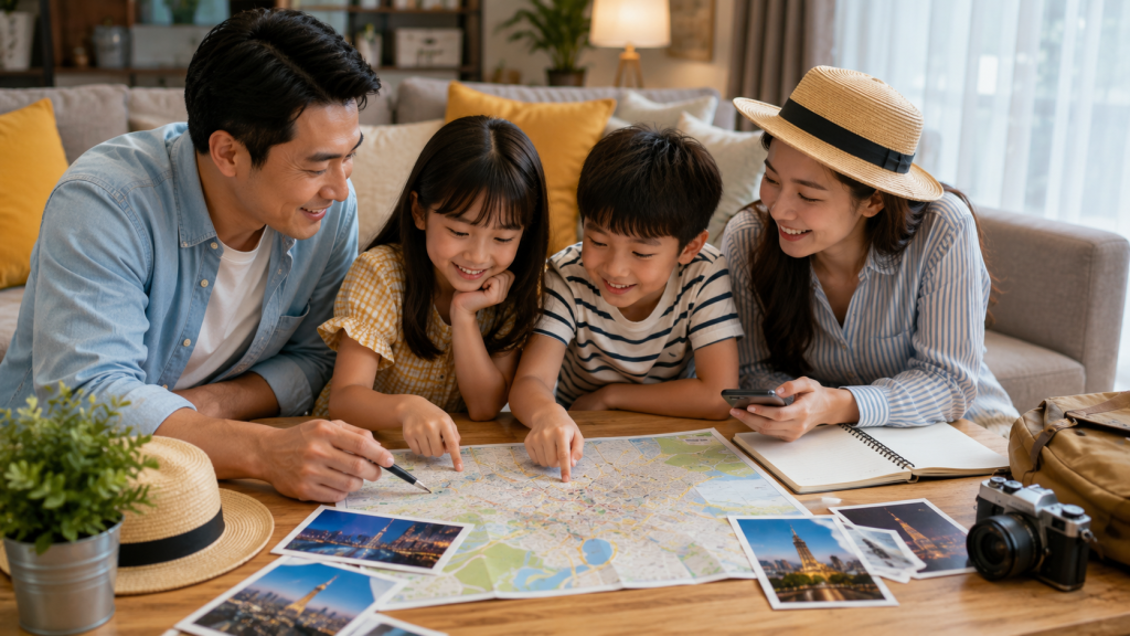 Keluarga Indonesia menyusun itinerary Kuala Lumpur
