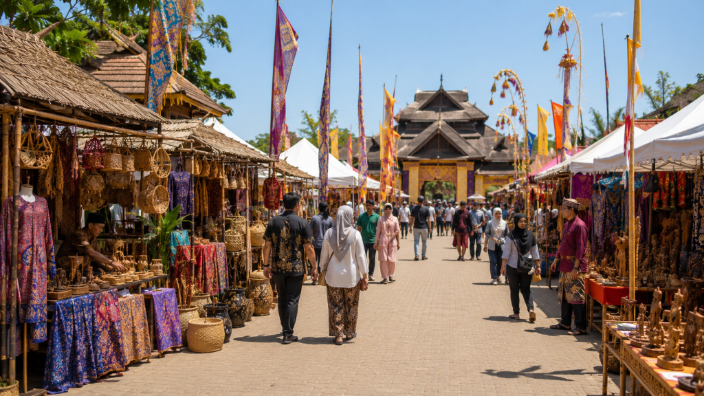 Suasana Festival Kraf Utara 2026 di Malaysia dengan berbagai stan kerajinan tradisional.

Nama File