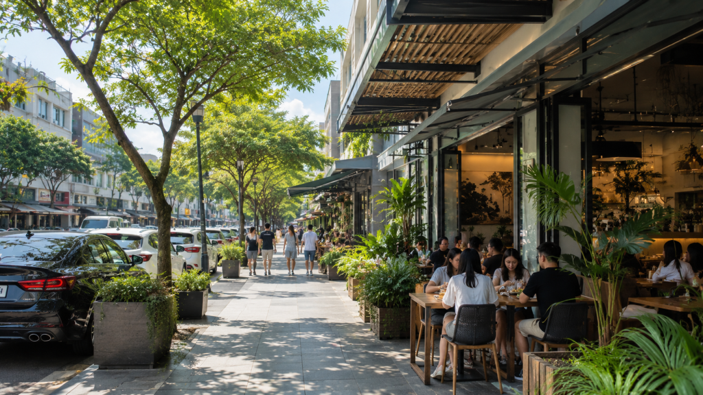 Kawasan cafe populer Mount Austin Johor Bahru Malaysia