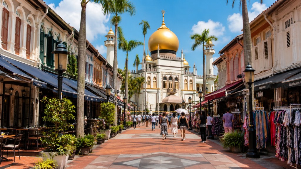 Suasana kawasan heritage Kampong Glam Singapore