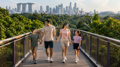 Keluarga Indonesia menikmati Southern Ridges sebagai hidden gems terbaik di Singapore