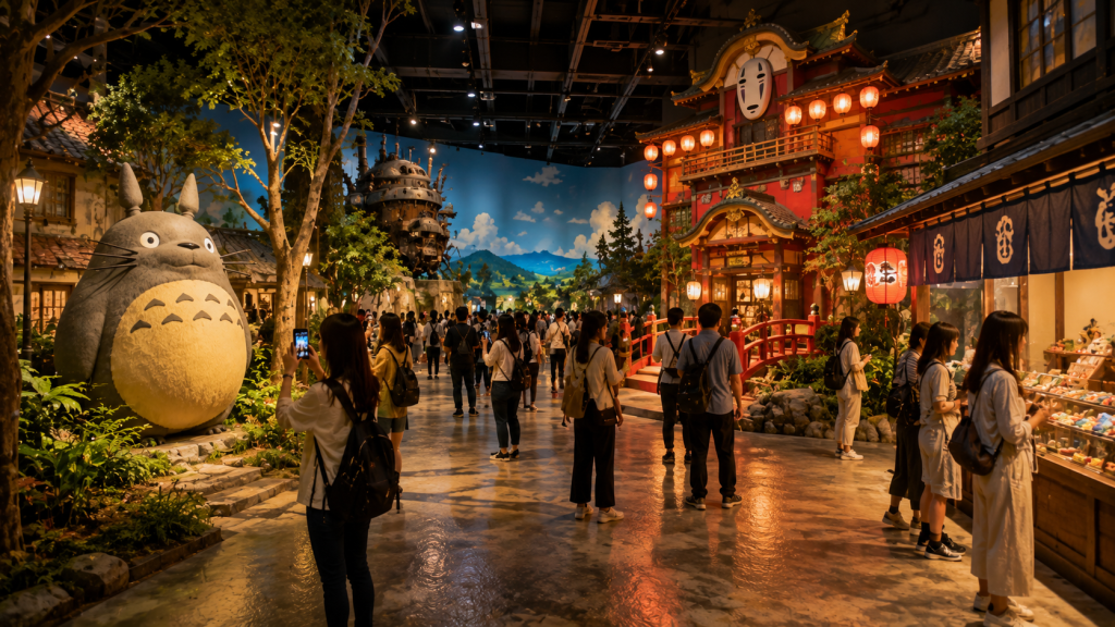 Interior World of Studio Ghibli Singapore dengan berbagai instalasi ikonik