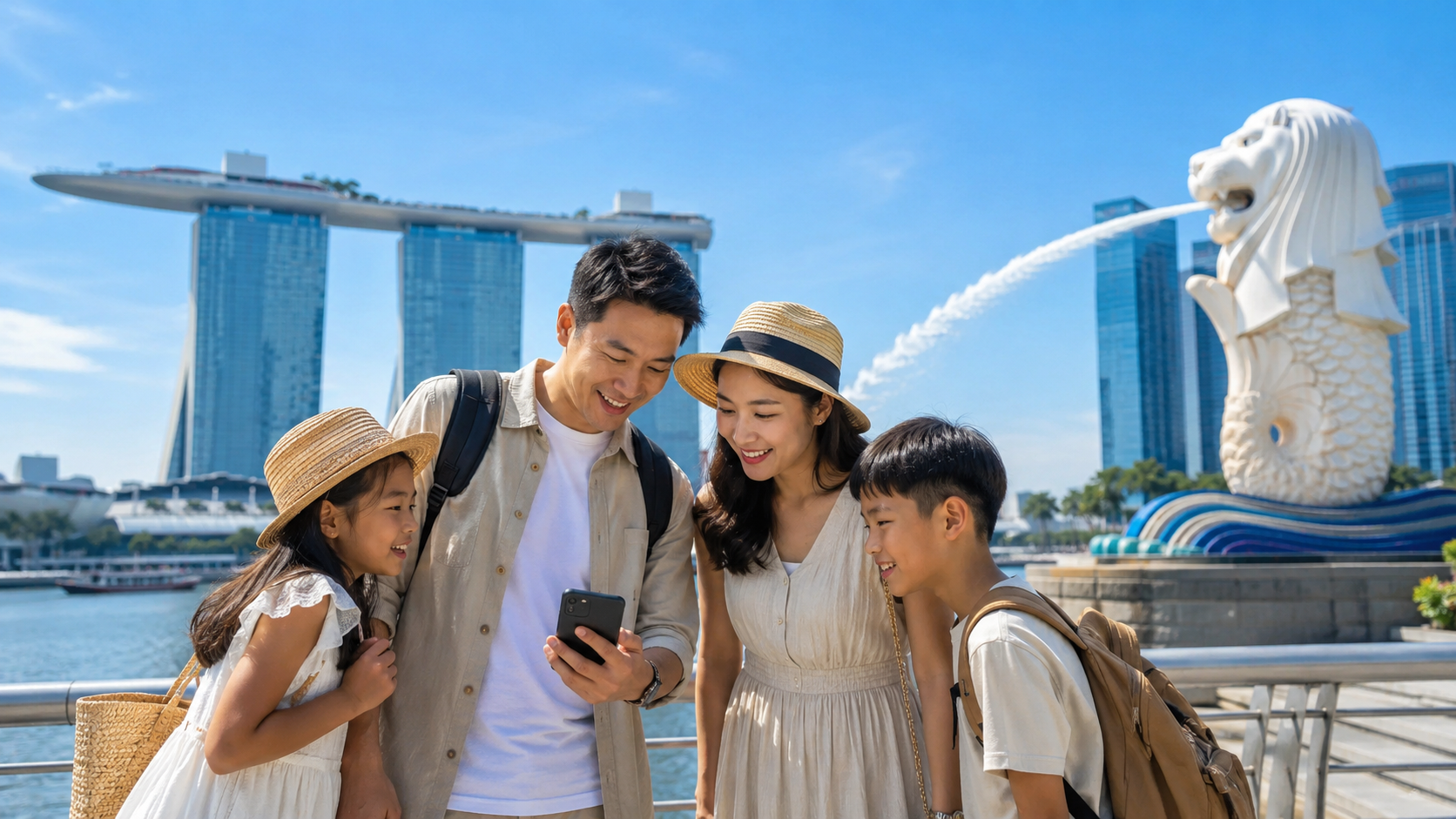 Panduan wisata Singapore untuk pemula bersama keluarga Indonesia di Marina Bay