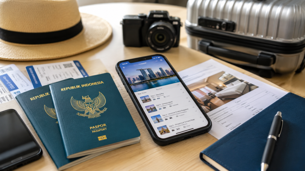Travel documents prepared before booking private charter Singapore.