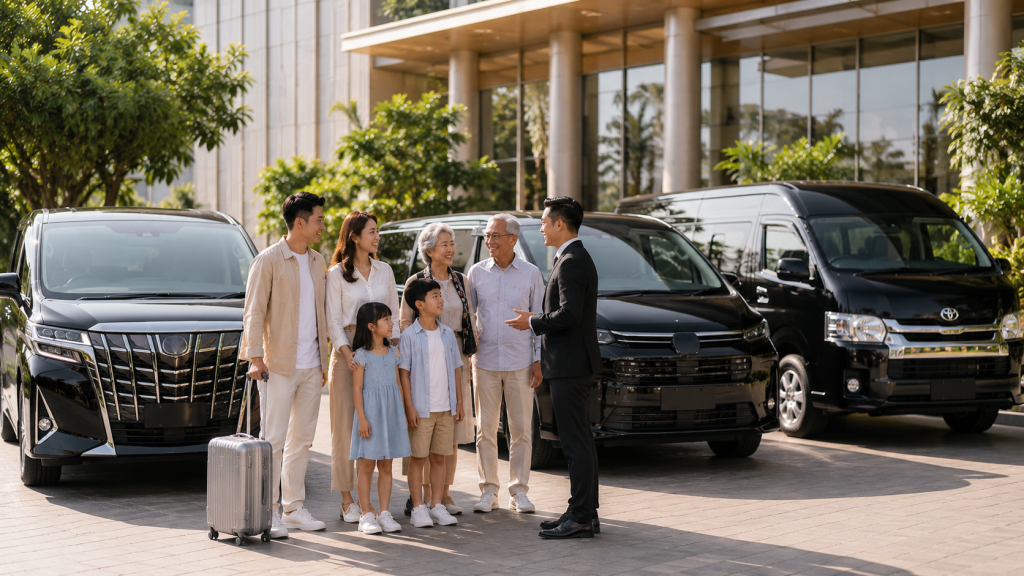 Pilihan kendaraan private charter untuk transportasi rombongan di Singapore