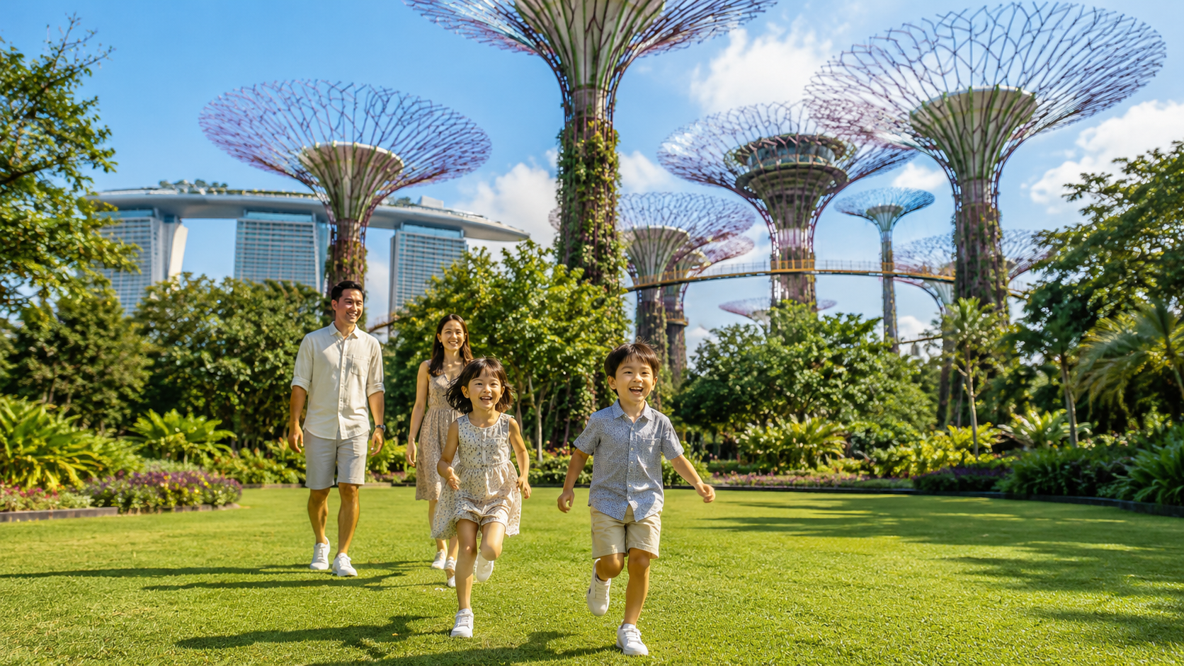 Wisata Singapore untuk keluarga dengan anak aktif di Gardens by the Bay