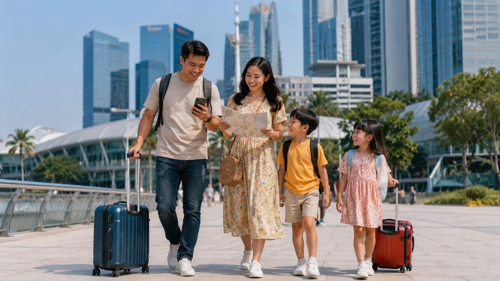 Keluarga Indonesia menikmati liburan di Johor Bahru Malaysia dengan perencanaan budget perjalanan.