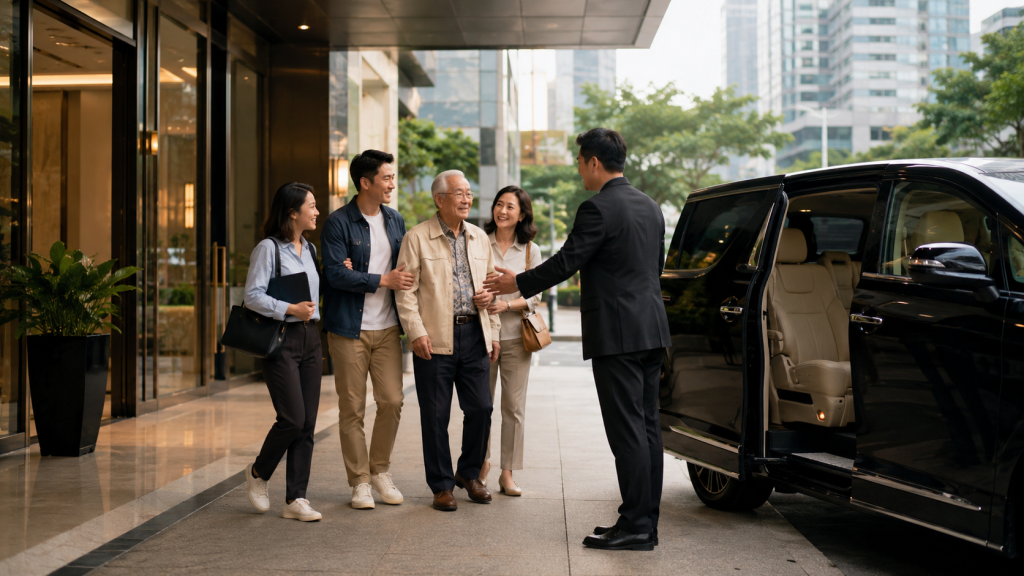 Transportasi dari hotel ke rumah sakit Kuala Lumpur untuk keluarga