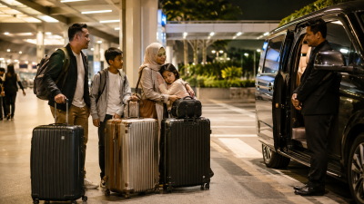 Keluarga Indonesia tiba malam di Changi Airport Singapore