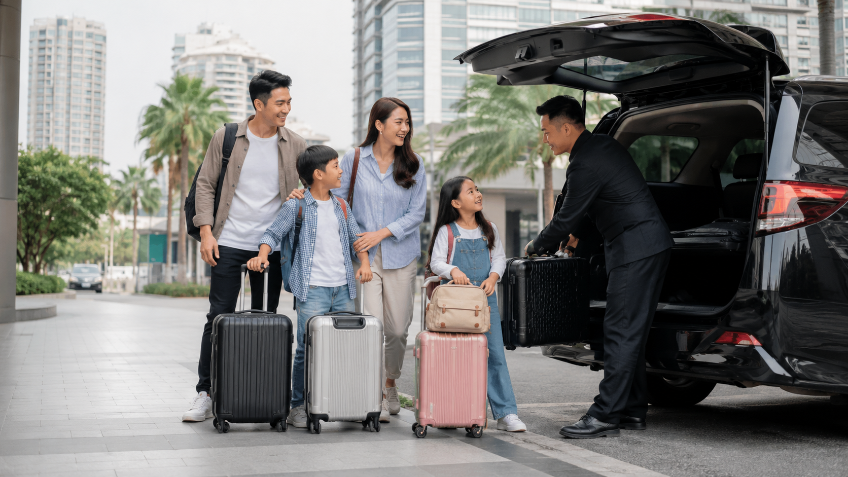 Keluarga Indonesia perjalanan dari Singapore ke Johor Bahru