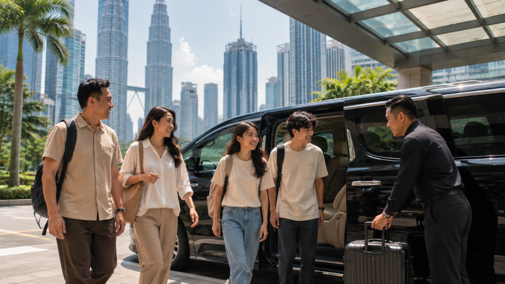 Private charter Kuala Lumpur dengan sopir untuk keluarga Indonesia