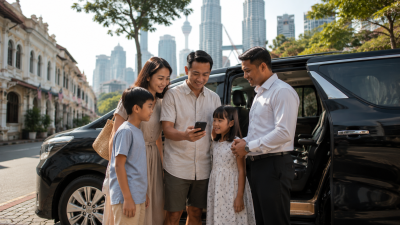 Keluarga Indonesia sebelum booking sewa mobil Singapore dengan sopir