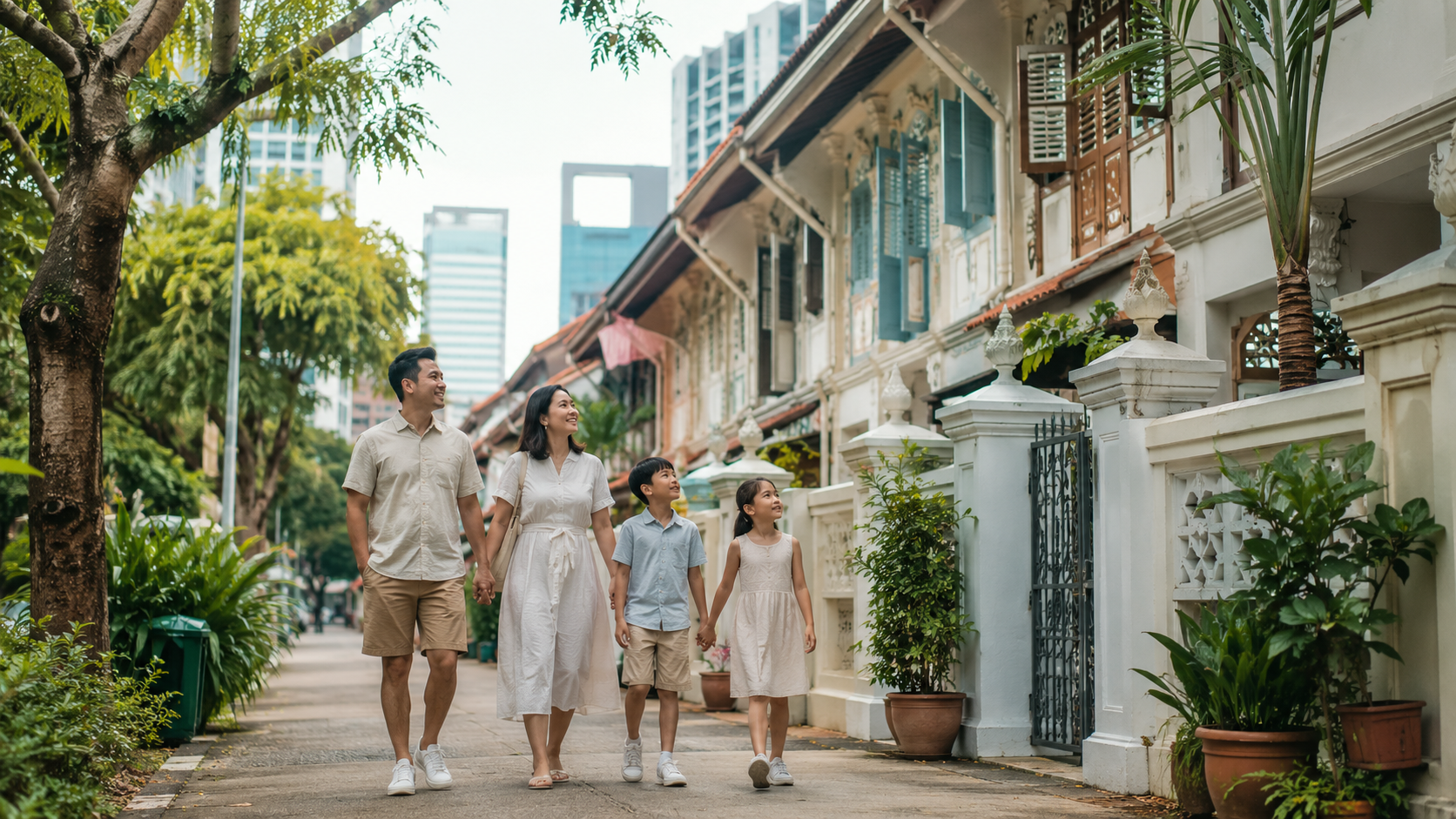 Keluarga Indonesia menjelajahi hidden gem Singapore