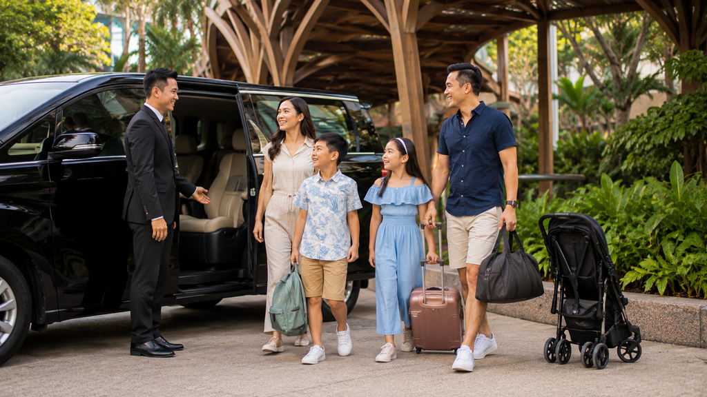 Private charter Singapore dengan sopir untuk perjalanan keluarga Indonesia