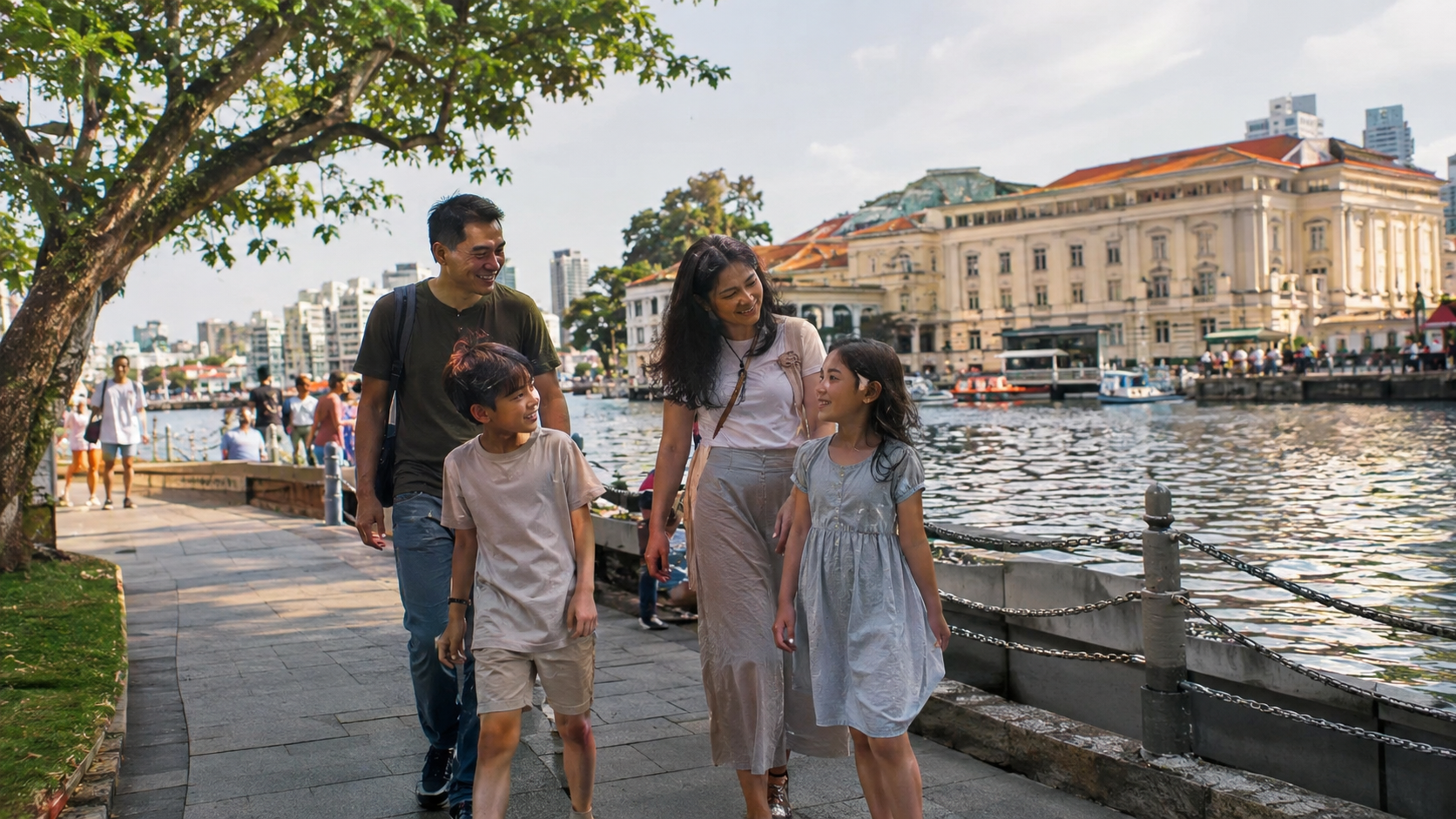 Keluarga Indonesia menikmati Singapore Heritage Festival 2026