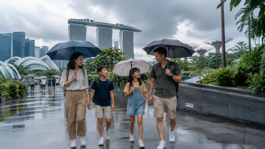 Cuaca Singapore menjelang akhir tahun saat musim hujan