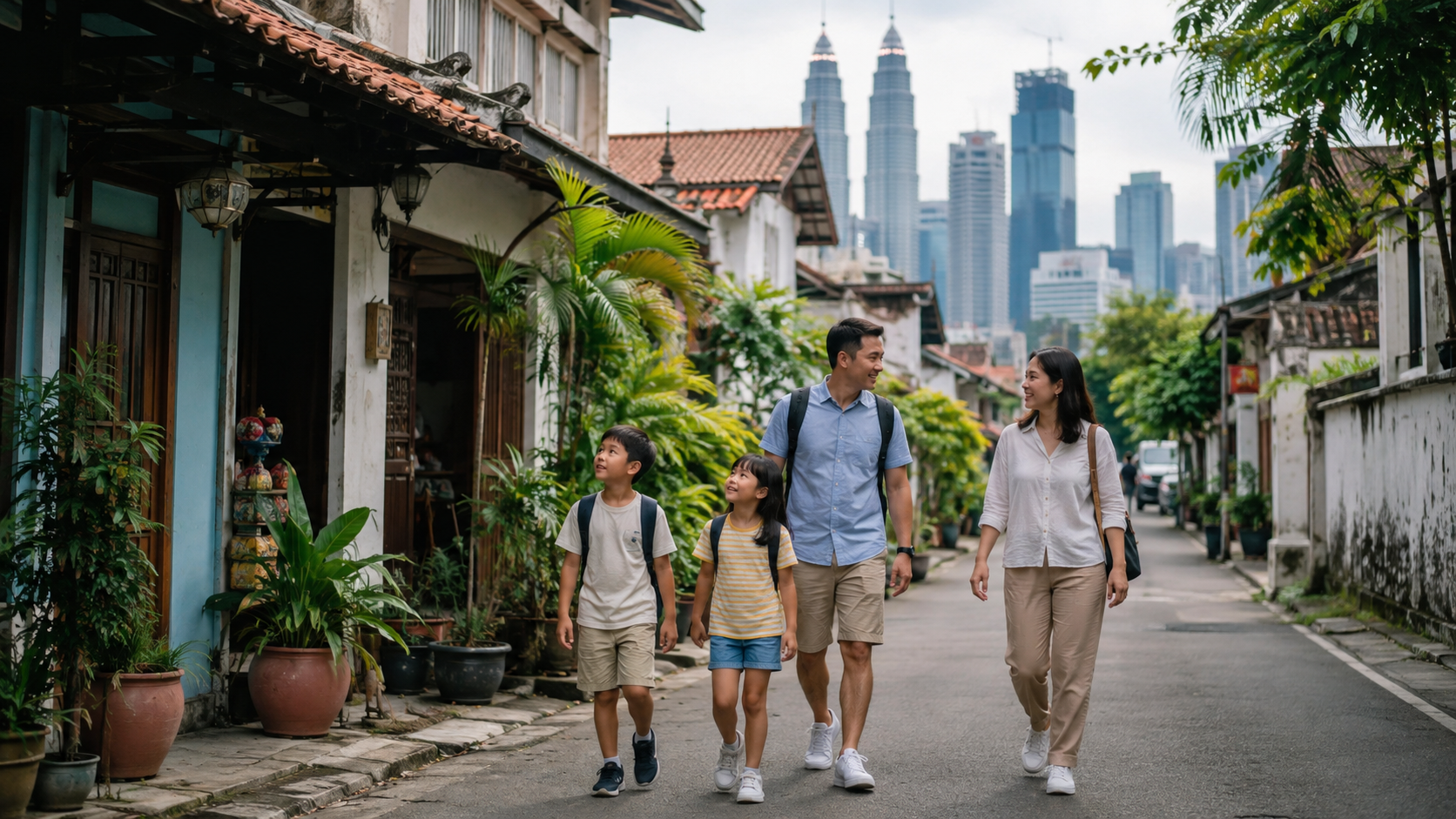 Keluarga Indonesia menjelajahi hidden gem Kuala Lumpur