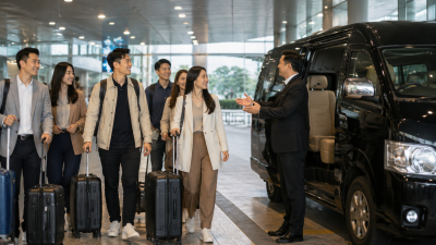 Rombongan kantor Indonesia menuju Toyota HiAce private charter setelah tiba di Changi Airport Singapore