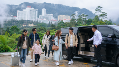 Rombongan Indonesia liburan ke Genting Highlands dengan private van